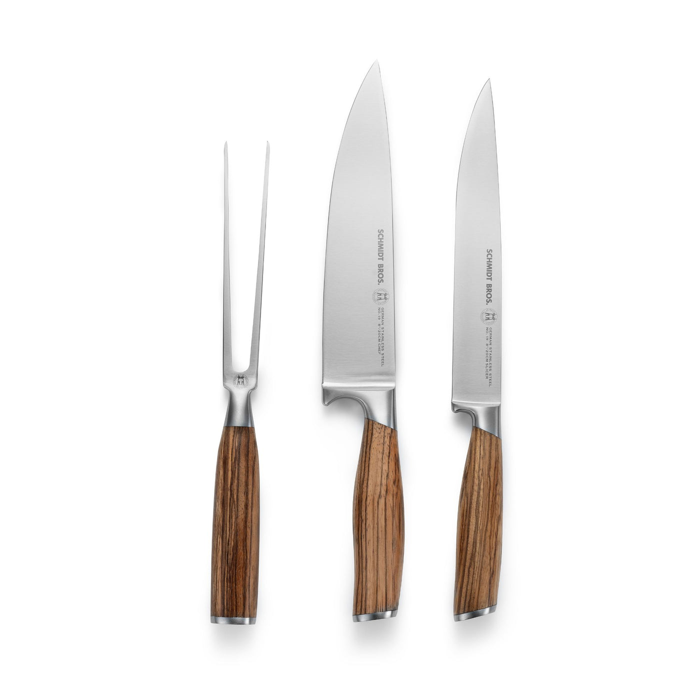 Zebra Wood, 4-Piece Carving Set