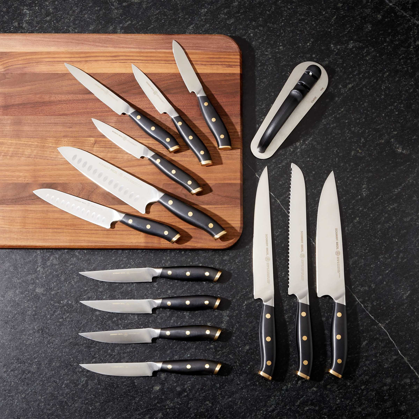 Black & Brass, 15-Piece Cutlery Block Set