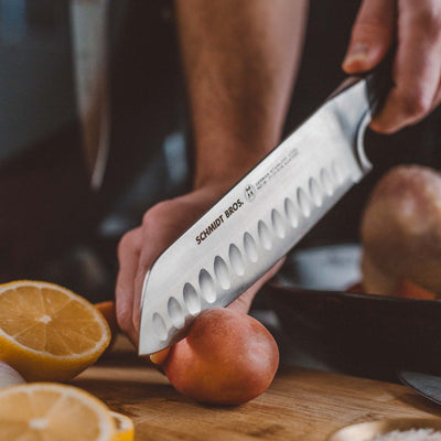 Schmidt Brothers Kitchen Cutlery Schmidt Brothers, Heritage Series, 12-Piece Knife Set, High-Carbon Stainless Steel Cutlery and Acrylic Magnetic Knife Block